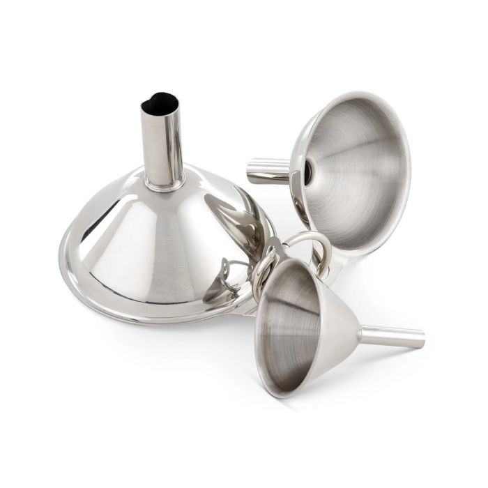 Stainless Steel Condiment Funnels | Set of 3