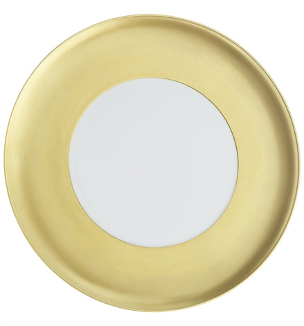 Vista Alegre | Domo Gold Charger Plate: A decorative plate with a wide metallic-gold rim and plain white center, perfect for elegant or contemporary table settings.