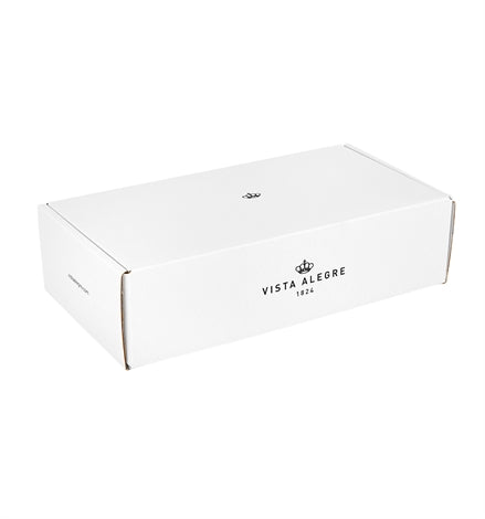 Vista Alegre | Amazonia Set of 2 Espresso Cups And Saucers, packaged in a white box, showcasing Ecoarts Amazônia's inspired porcelain collection.