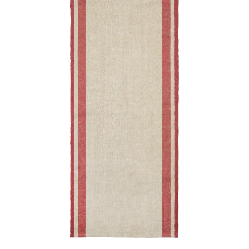 Couleur Nature - Gordes Natural & Red Runner: 20x90