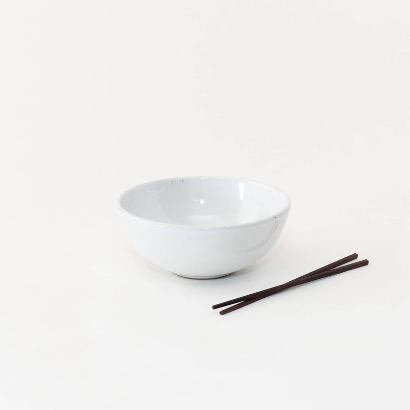 Sarah Kersten - Ramen Bowl: Black, featuring a versatile white ceramic bowl and chopsticks, ideal for various dishes. Perfect for enhancing any kitchen collection.