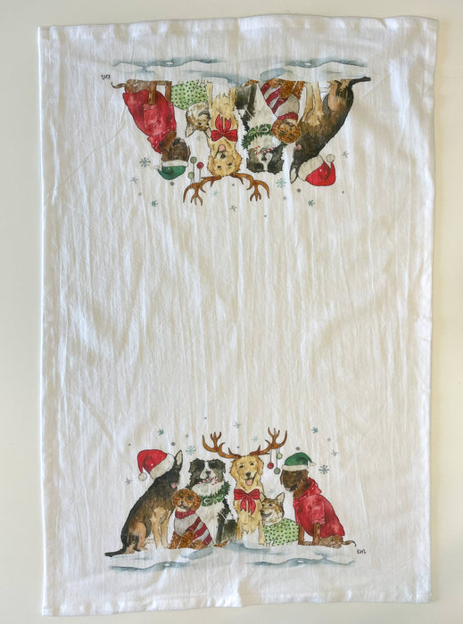 KelseyMDesigns | Christmas Dogs Kitchen Towel