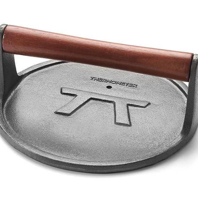 Outset | Round Grill Press, Cast Iron