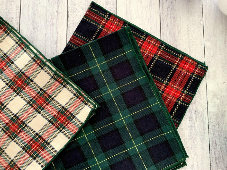 Dot and Army | Tartan Cloth Napkins | Set of four