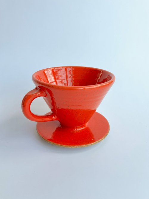 RachaelPots | Coffee Pour Over Cone W/Handle, Sage