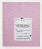 Three Bluebirds Swedish Dishcloths - Easter Eggs on Rose design, featuring a sustainable, biodegradable cloth ideal for cleaning, available at Athens Cooks kitchen store.