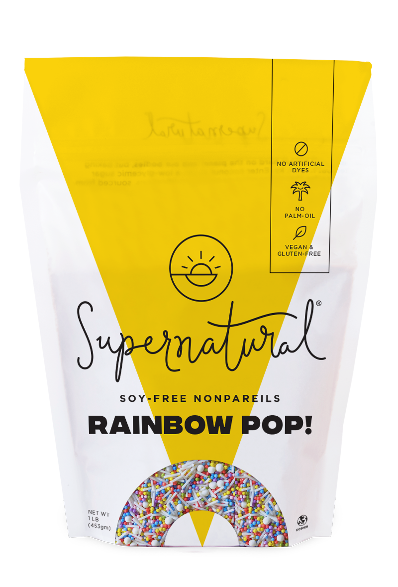Supernatural | Dye-Free Rainbow Pop! Nonpareil Sprinkles.