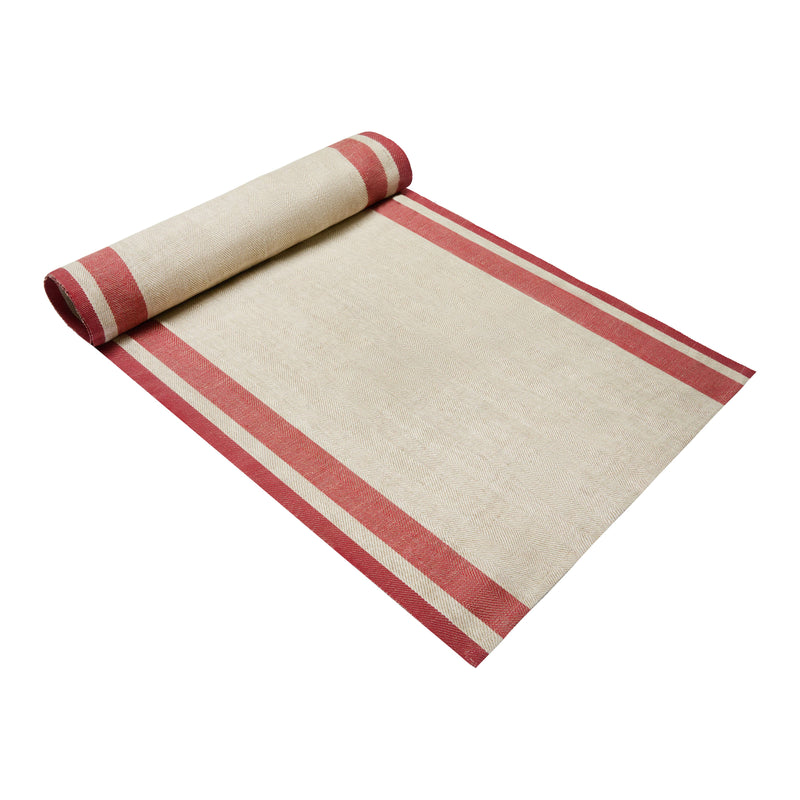 Couleur Nature - Gordes Natural & Red Runner: 20x90