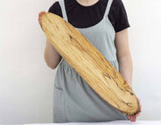 Petermans Boards and Bowls Inc. - SPALTED MAPLE BAGUETTE BOARD (26 X 6); elongated, oval design with spalted lines, ideal for bread and charcuterie displays.