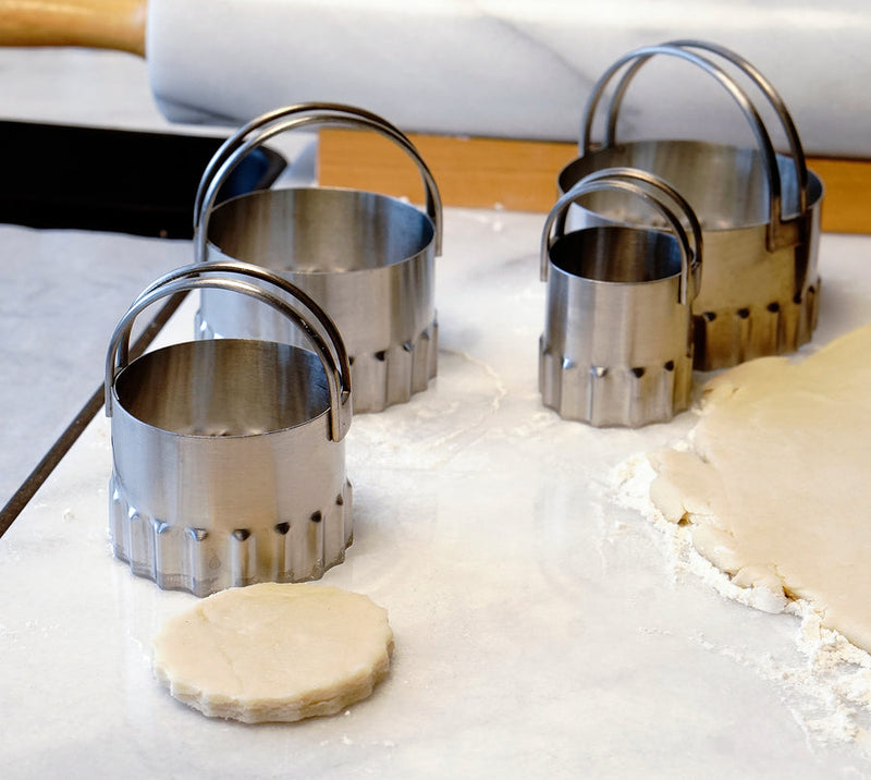 RSVP | Biscuit Cutters, Round Rippled