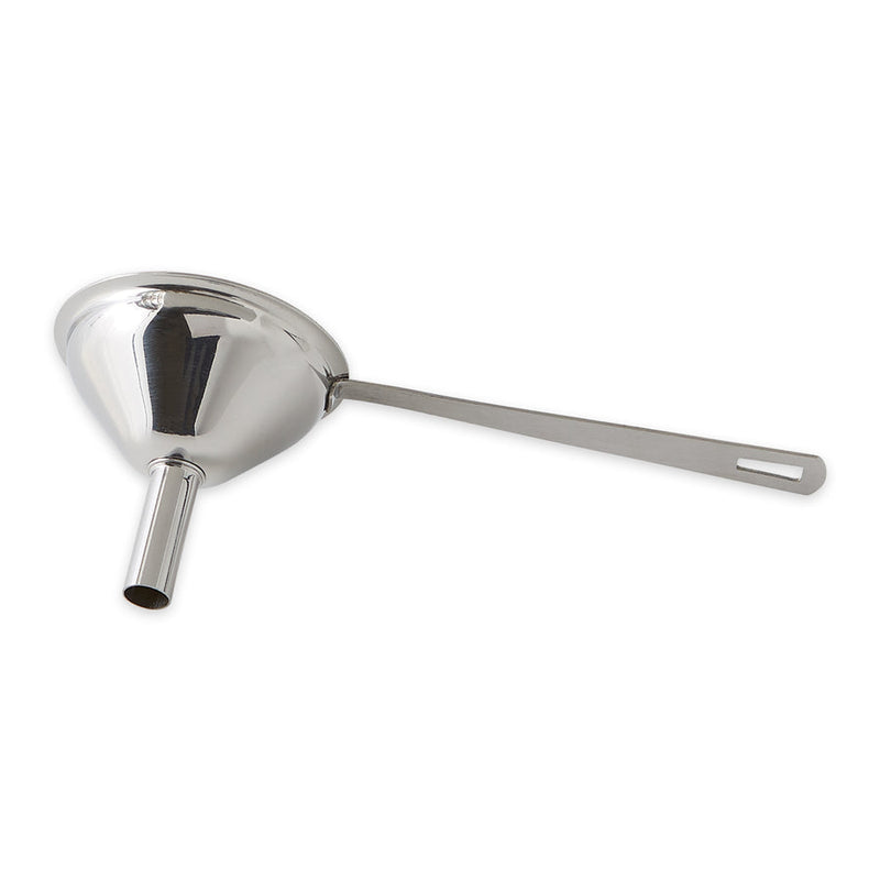 RSVP | Mini Funnel - Set of 3: Stainless steel funnels with long handles, ideal for filling jars and bottles, perfect for any kitchen.