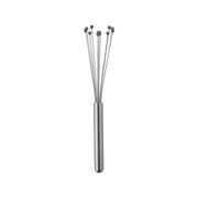 RSVP | Silicone Ball Whisk, featuring 11 stainless steel tines with silicone balls, designed for efficient mixing while protecting cookware. Ideal for cooking enthusiasts.