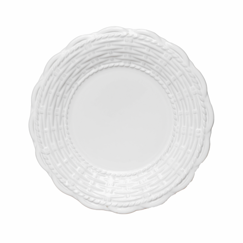 Provvista Designs | Basket Jubilee Salad Plate, White