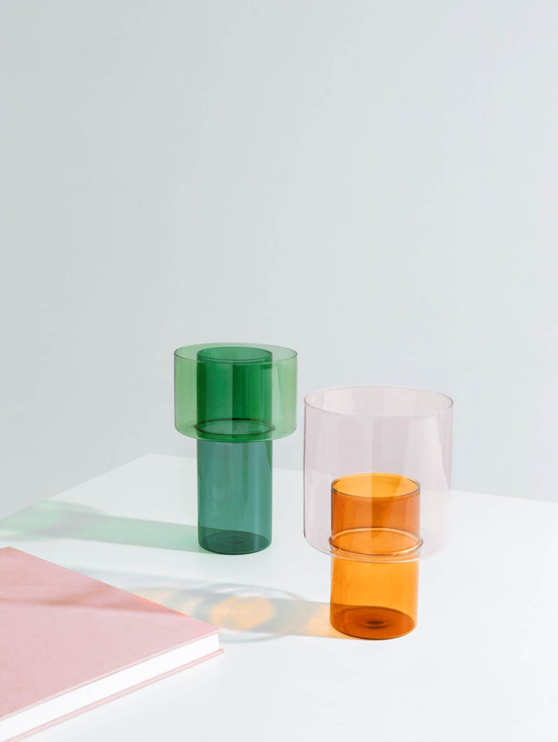 Ichendorf | Boreale Vase B, Amber/Pink