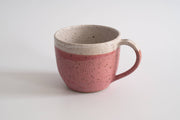 RachaelPots - 18 Oz Jumbo Mug: Nude/White, hand-thrown ceramic with thumb rest, ideal for coffee or soup. Microwave and dishwasher safe, crafted in Brooklyn.