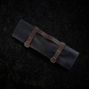 Messermeister - Vintage Leather 7 Pocket Knife Roll - Black: Dark leather roll with adjustable straps, holds 7 knives up to 10, ideal for chefs and knife enthusiasts.