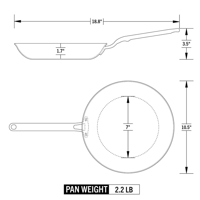 Heritage Steel |  Eater Fry Pan - 10.5 Inches
