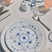 Royal Copenhagen | Blue Fluted Plain Plate, 17cm, elegantly set with blue floral design, part of a classic porcelain collection, perfect for desserts or smaller dishes.