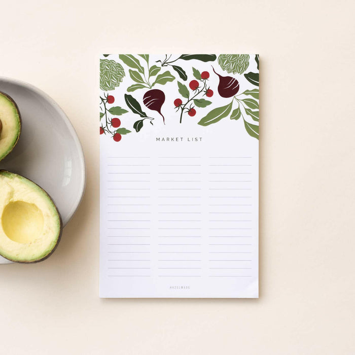 HAZELMADE | "Market List" Veggies Notepad