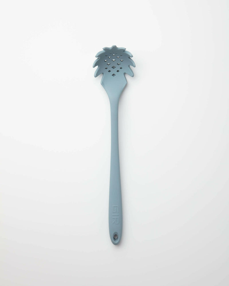 GIR Get It Right - GIR Spaghetti Spoon: Slate, featuring a pineapple design, seamless unibody silicone for hygiene, and efficient scooping teeth.
