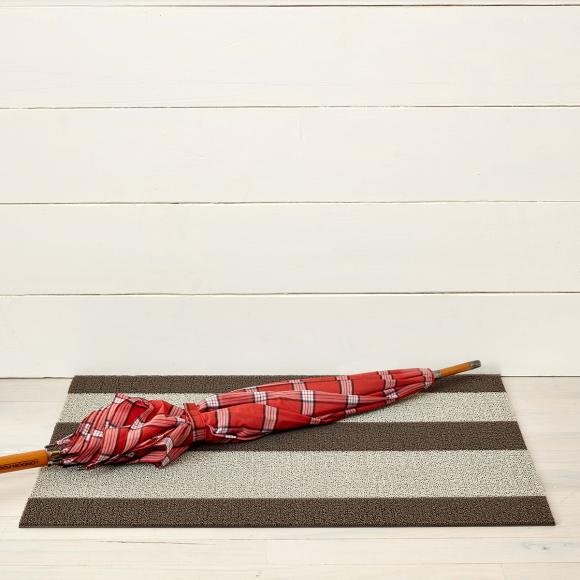 Chilewich | Bold Stripe Shag Mats - Pebble - 24" x 36"
