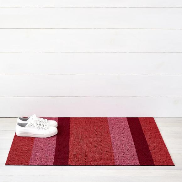 Chilewich | Bold Stripe Shag Mats - Punch - 24" x 36"