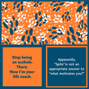 Drinks on Me - NAPKIN Spite: Double-sided cocktail napkin with humorous captions for parties, perfect for entertaining and gifting, available at Athens Cooks.