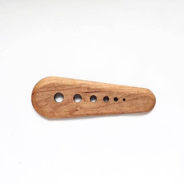 Collin Garrity - Herb Stripper: Maple, featuring a tapered design with multiple sizing holes, ideal for stripping herbs and scraping seeds. Handmade and finished with foodsafe oil.