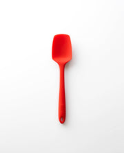 GIR Ultimate Spoonula: Red, featuring a versatile design with a deep bowl and flexible blade, ideal for scraping and scooping in any kitchen.