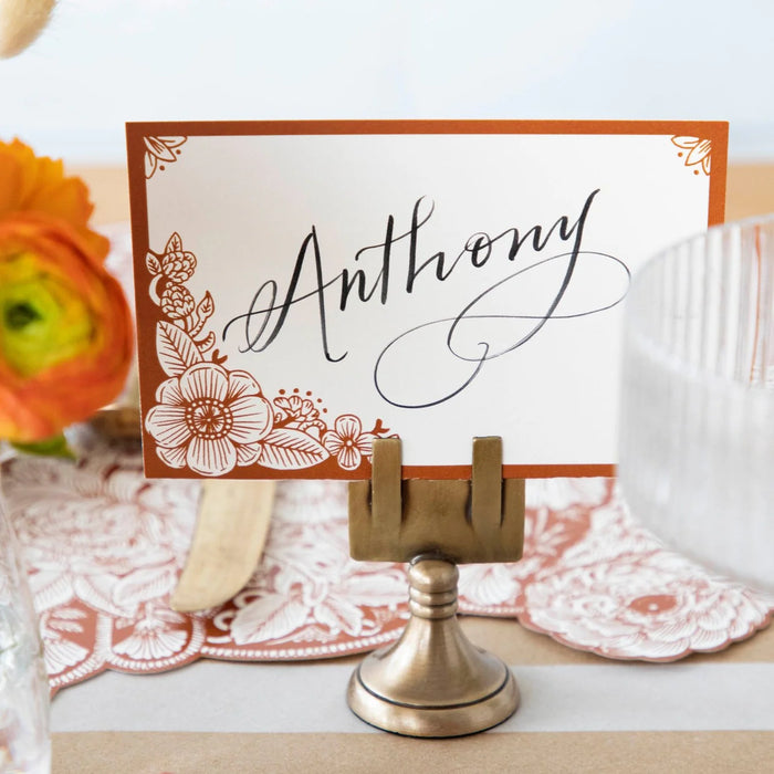 Hester & Cook | Brass Place Card Holder