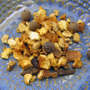 Oliver Pluff & Company - Wine Spices Wassail Kit featuring dried apple, cinnamon, cloves, allspice, and ginger for a spiced fruit infusion, perfect for mulling wine.