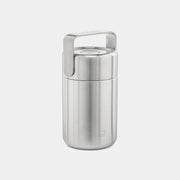 PlanetBox - Insulated Container: Stainless-steel, vacuum-insulated food jar with a leakproof lid and lift-up handle, ideal for keeping food hot or cold for 12 hours.