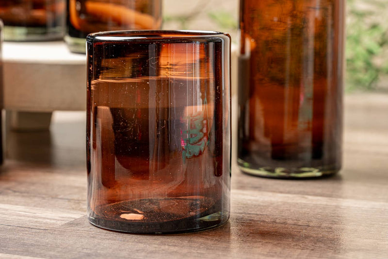 Handblown Mexican DOF Glasses, Set of 4