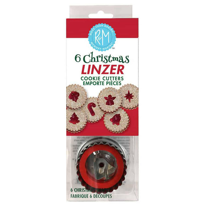 Christmas Linzer Cookie Cutters | 6 Pc Set.