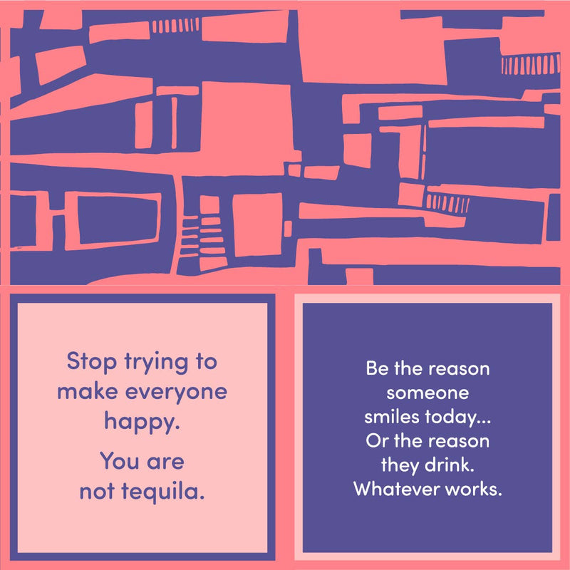 Drinks on Me - Napkin: Smiles Today, double-sided 5x5 cocktail napkins, 20-pack, perfect for adding humor to gatherings.