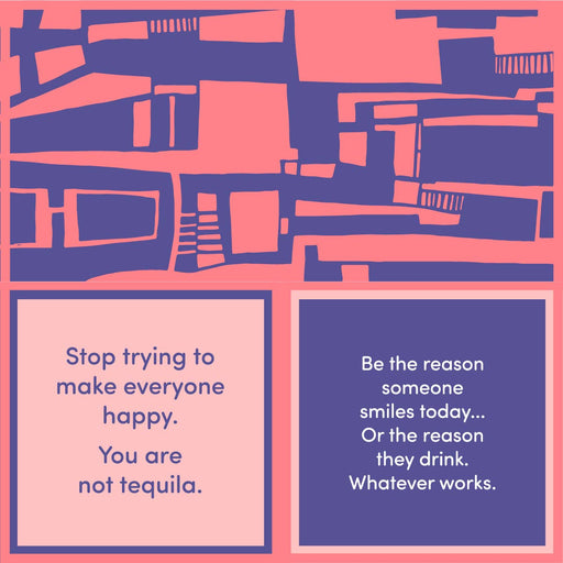 Drinks on Me - Napkin: Smiles Today, double-sided 5x5 cocktail napkins, 20-pack, perfect for adding humor to gatherings.