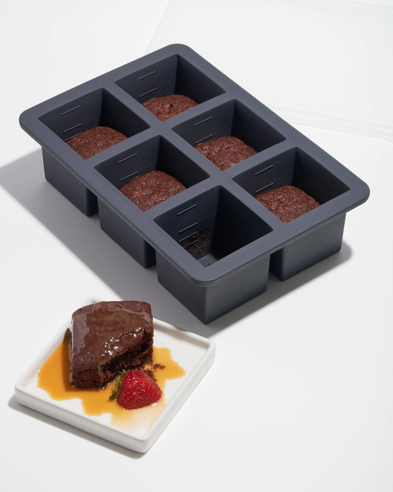 W&P | Cup Cube Silicone Food Storage Meal Prep: Blue / 6 Cube