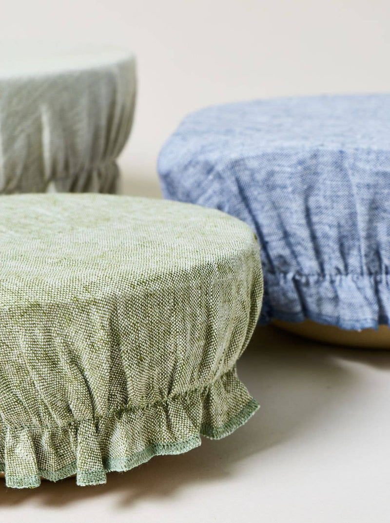 Farmhouse Pottery | Washed Linen Bowl Cover Set