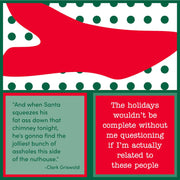 Drinks on Me - NAPKIN XMAS Related: Humorous cocktail napkins featuring festive quotes, perfect for parties and gifting, from Athens Cooks' curated barware collection.