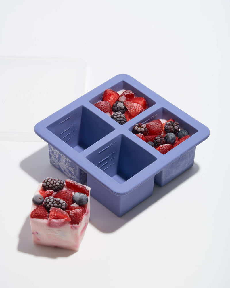 W&P | Cup Cube Silicone Food Storage Meal Prep: Blue / 6 Cube