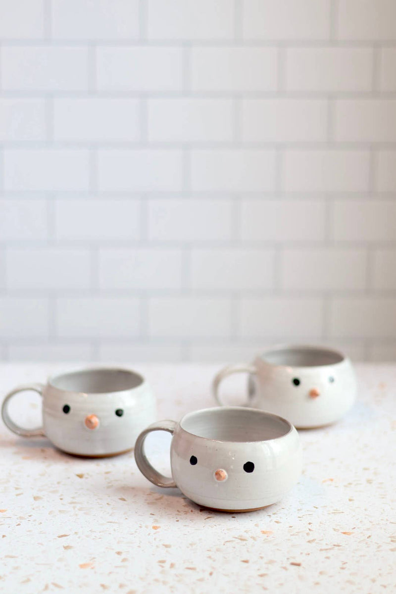 Gravesco| Snowman Handmade Coffee Mug Christmas Winter Pottery 