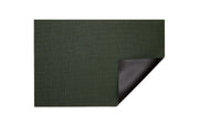 Chilewich Solid Shag Mat in Cactus, 24 x 36, featuring a durable, modern design ideal for high-traffic areas, shown with green and black corner details.