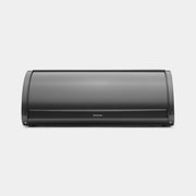 Brabantia USA Inc | Roll Top Bread Box in Confident Gray, showcasing a sleek, space-efficient design with a large grip lid for easy opening and storage.
