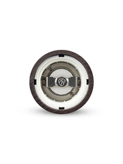 Peugeot Paris u'Select Wood Salt Mill in chocolate, 12 inches, showcasing its ergonomic design and u'Select grind adjustment ring for precise salt grinding.