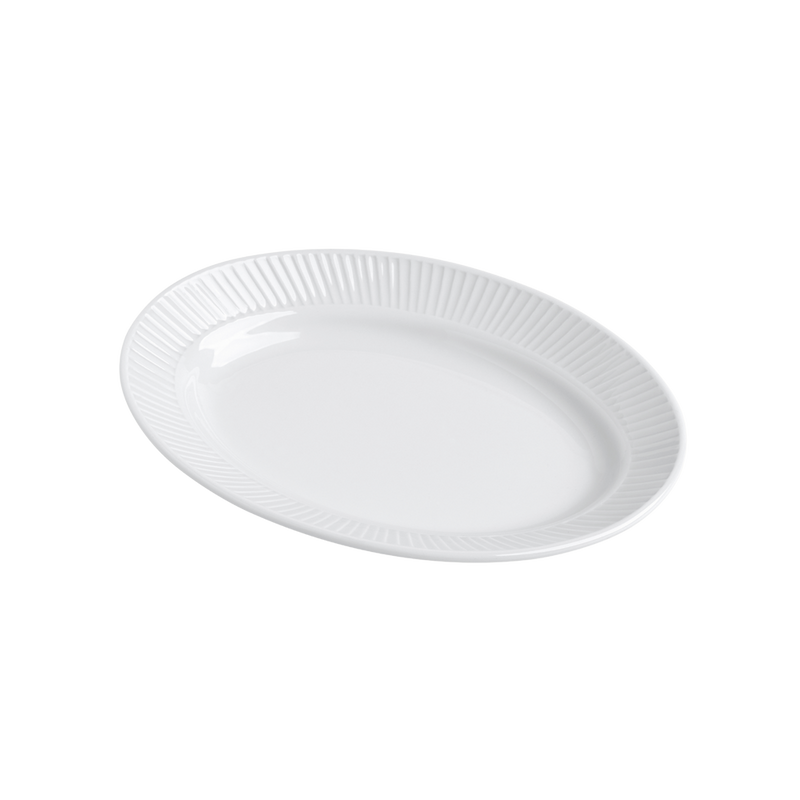 Pillivuyt | Plisse Oval Serving Platter, 11 x 7.5 inches