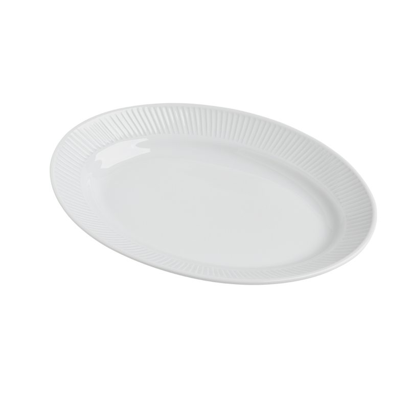 Pillivuyt | Plisse Oval Serving Platter, 8.75 x 6 inches