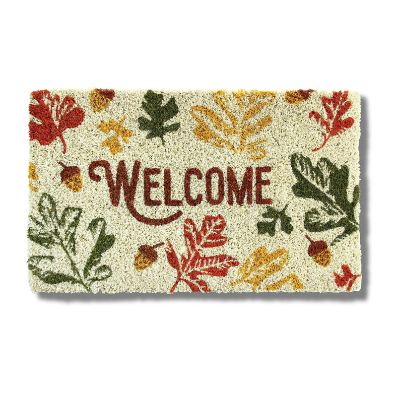 DHOME | WILLIAMSBURG Sunflower Blockprint Handwoven Coir Doormat