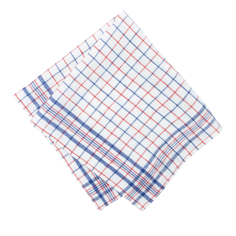 Couleur Nature | Bistro Napkin, Blue & Red, Set of 4