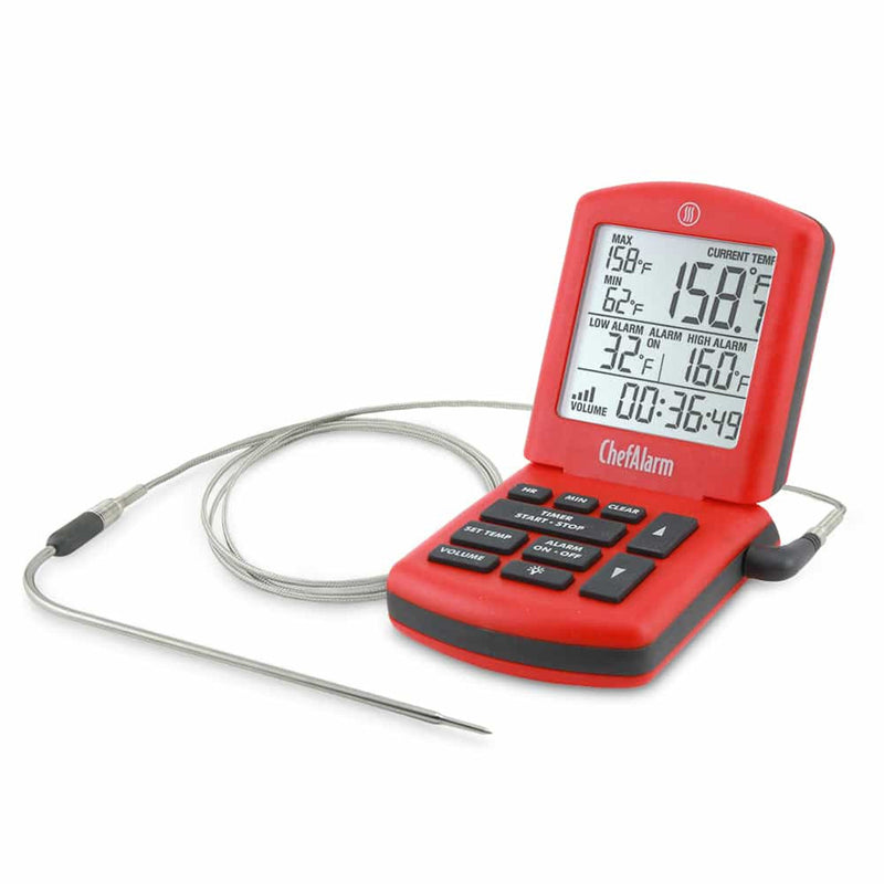 ThermoWorks | ChefAlarm Cooking Alarm Thermometer + Timer - Orange