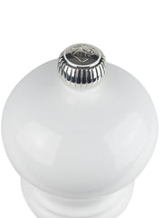 Peugeot | Paris u'Select Salt Mill, 9-inch, white lacquer, features a glossy body and chrome knob, designed for precise grinding with u'Select technology.